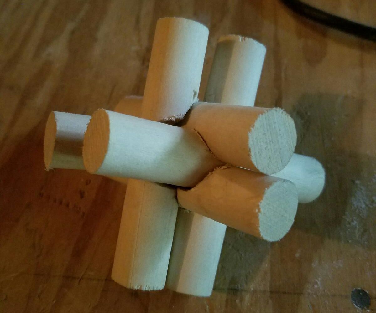 Six Piece Burr From a Single Dowel