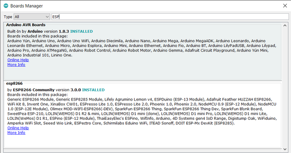 Install the ESP Board in the Arduino IDE