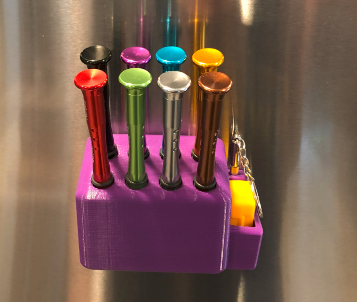3D Printed Purple Organizer for Precision Screwdrivers or P.O.P.S