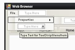 Visual Basic - Properties Option
