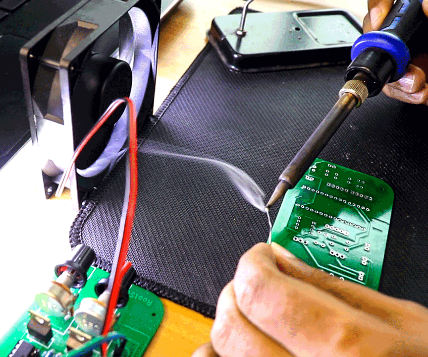 Making a DIY Soldering Fume Extractor With Lighting