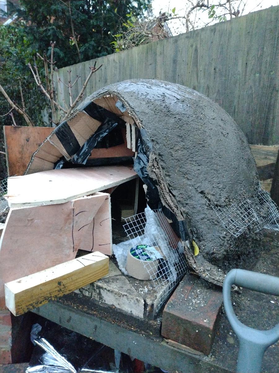 Constructing the Main Oven Chamber Over the Dome Mould