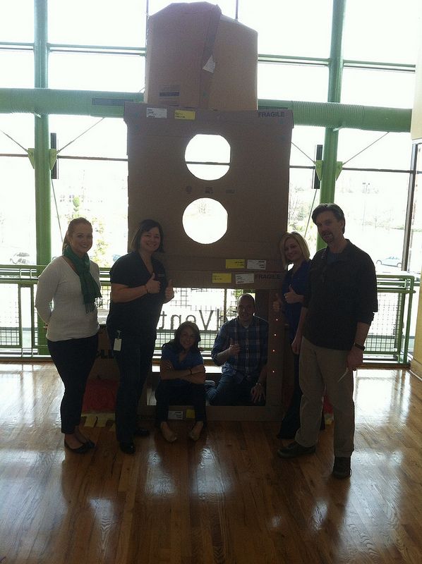How to make a 3 chamber cardboard rocket ship with girl scout cookie box fuel canisters
