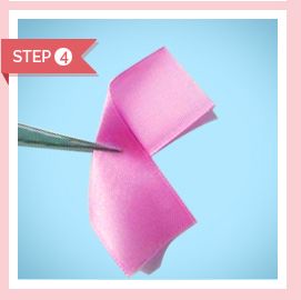 Fold the Ribbon in an Angle Back Over Itself to Get the Petal Shape