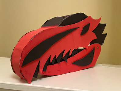 Cardboard Dragon Head