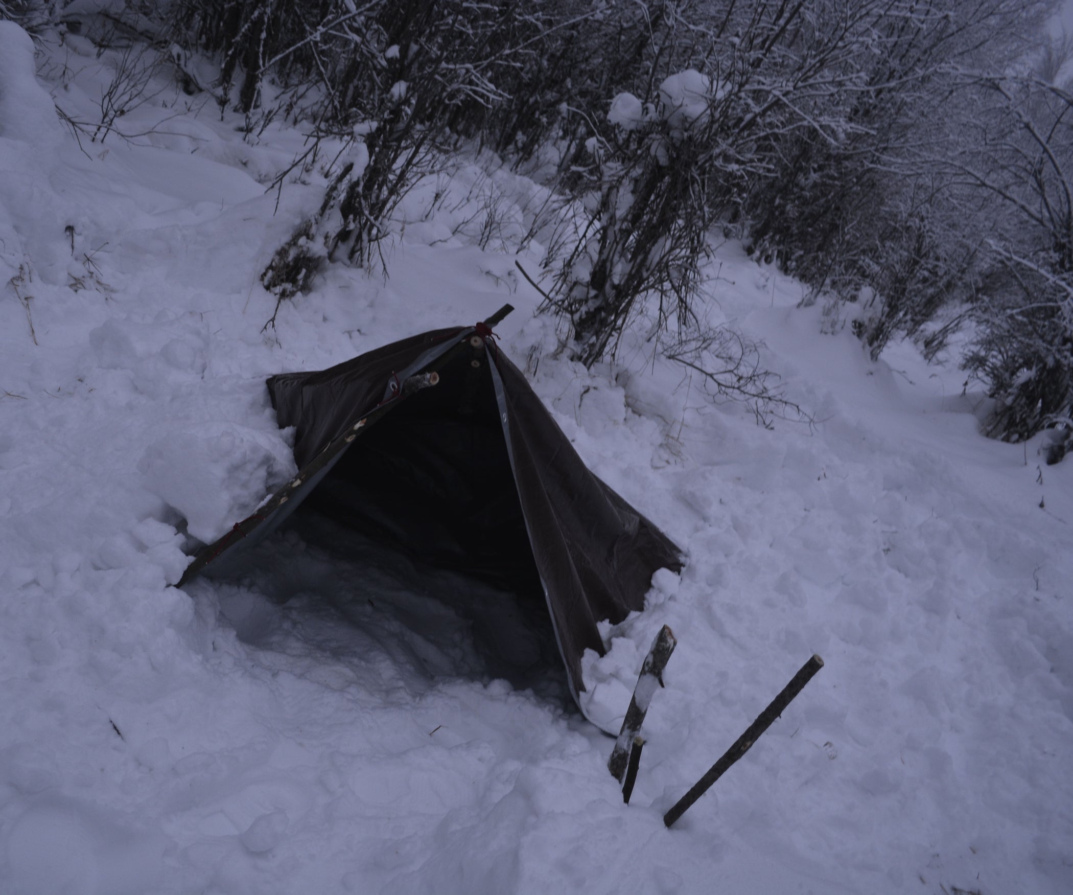 A Simple Survival Tarp Shelter Instructables