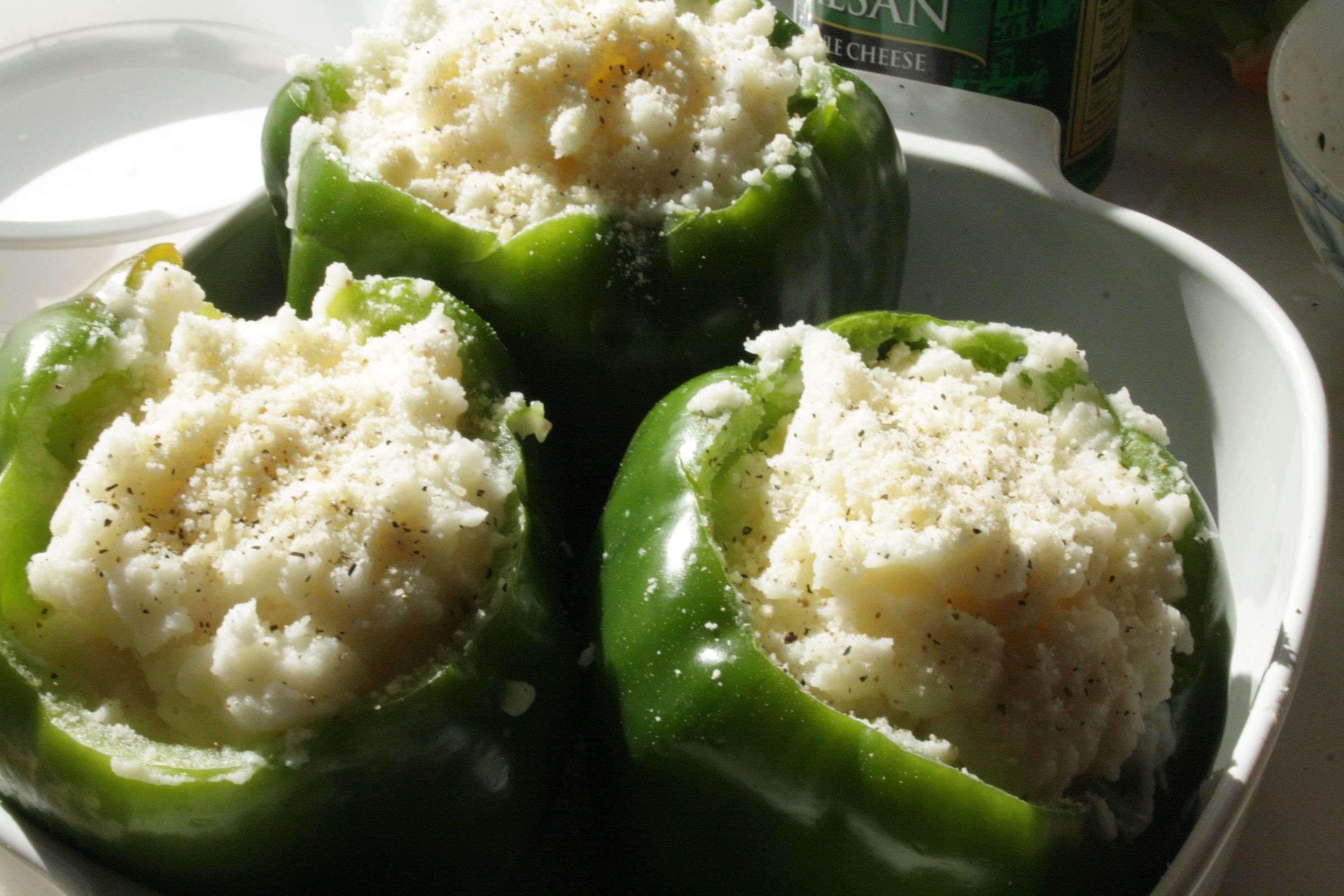 Mashed Potato Shrimp Stuffed Peppers