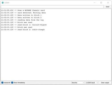 Writing Data to the RFID Tag