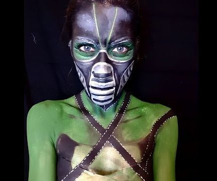 Mortal Kombat Reptile Face Paint