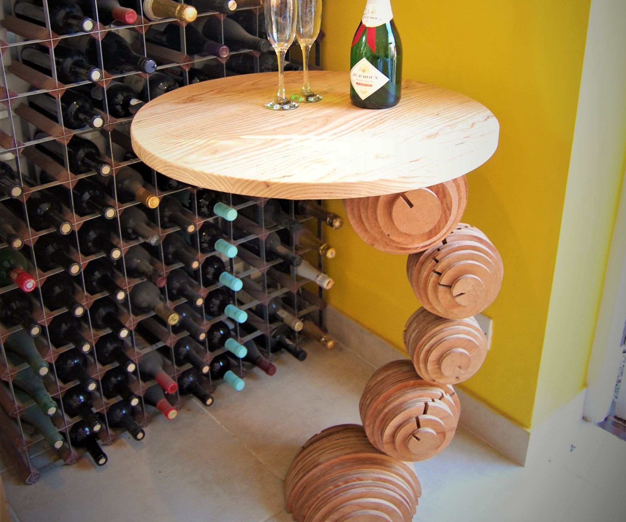 Plywood Sphere Table