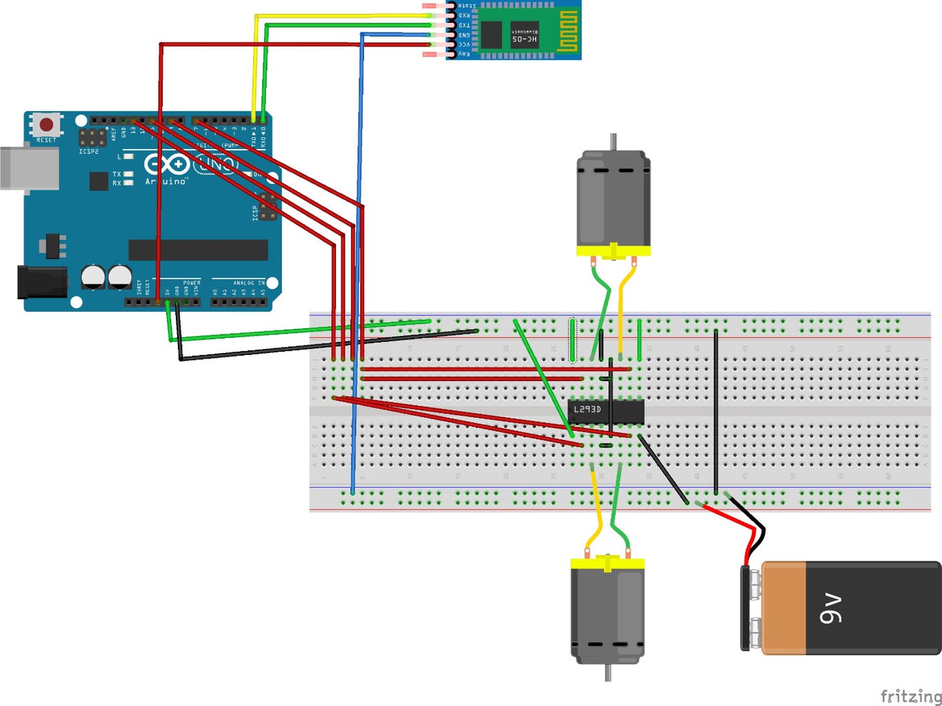 Driving Motor With Android Using Arduino and Bluetooth : 5 Steps ...