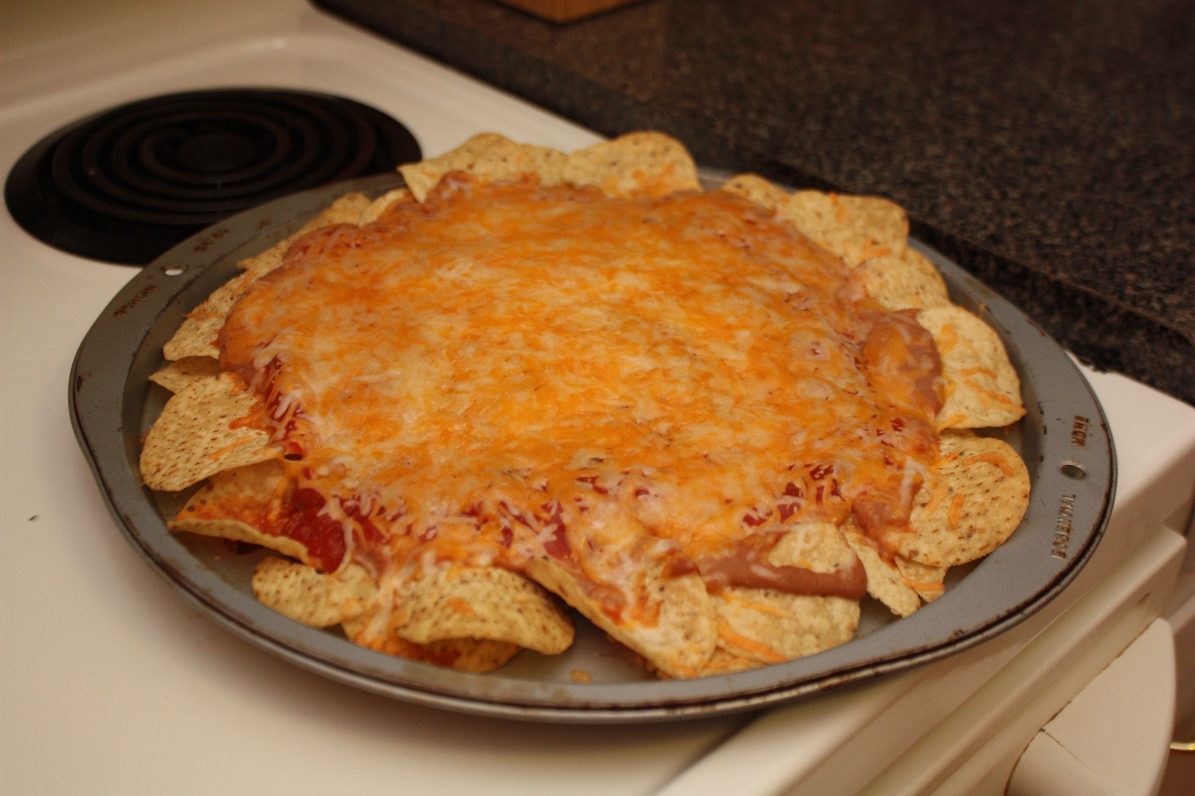 Salsa, Bean, and Two Cheese Nachos