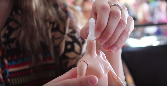Step 1: Remove the Stock Barbie Head From the Made to Move Body