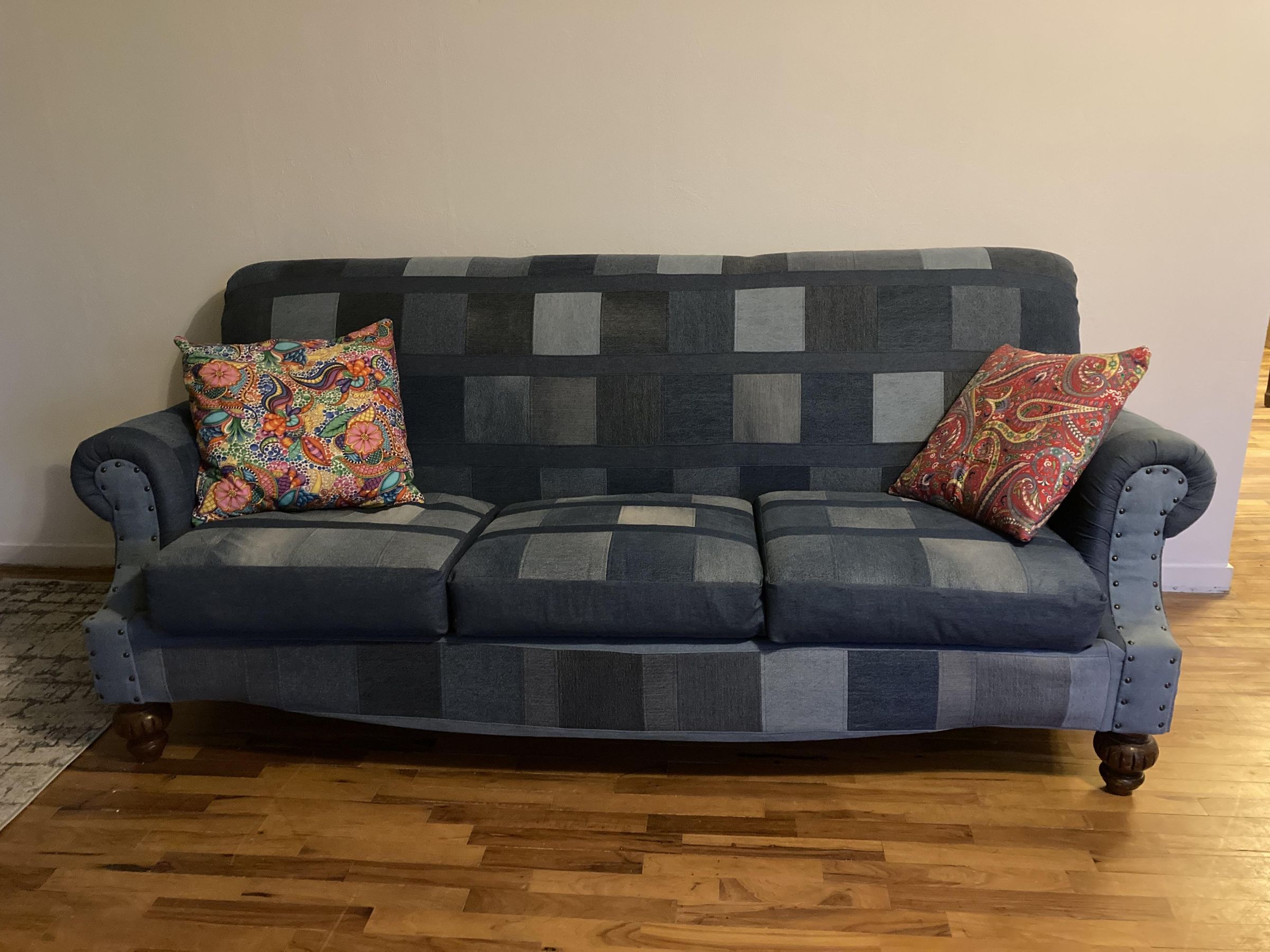 Reupholster a Couch With Old Jeans 10 Steps (with Pictures