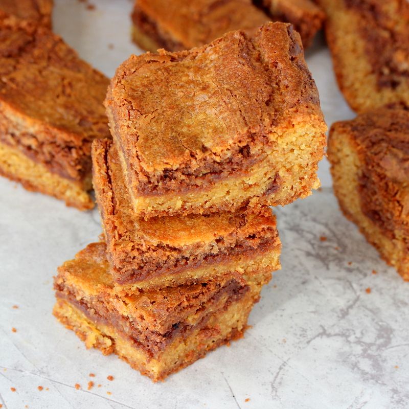 Dark Chocolate Dreams Swirled Blondies+ GIVEAWAY