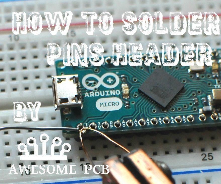 How to solder pins header