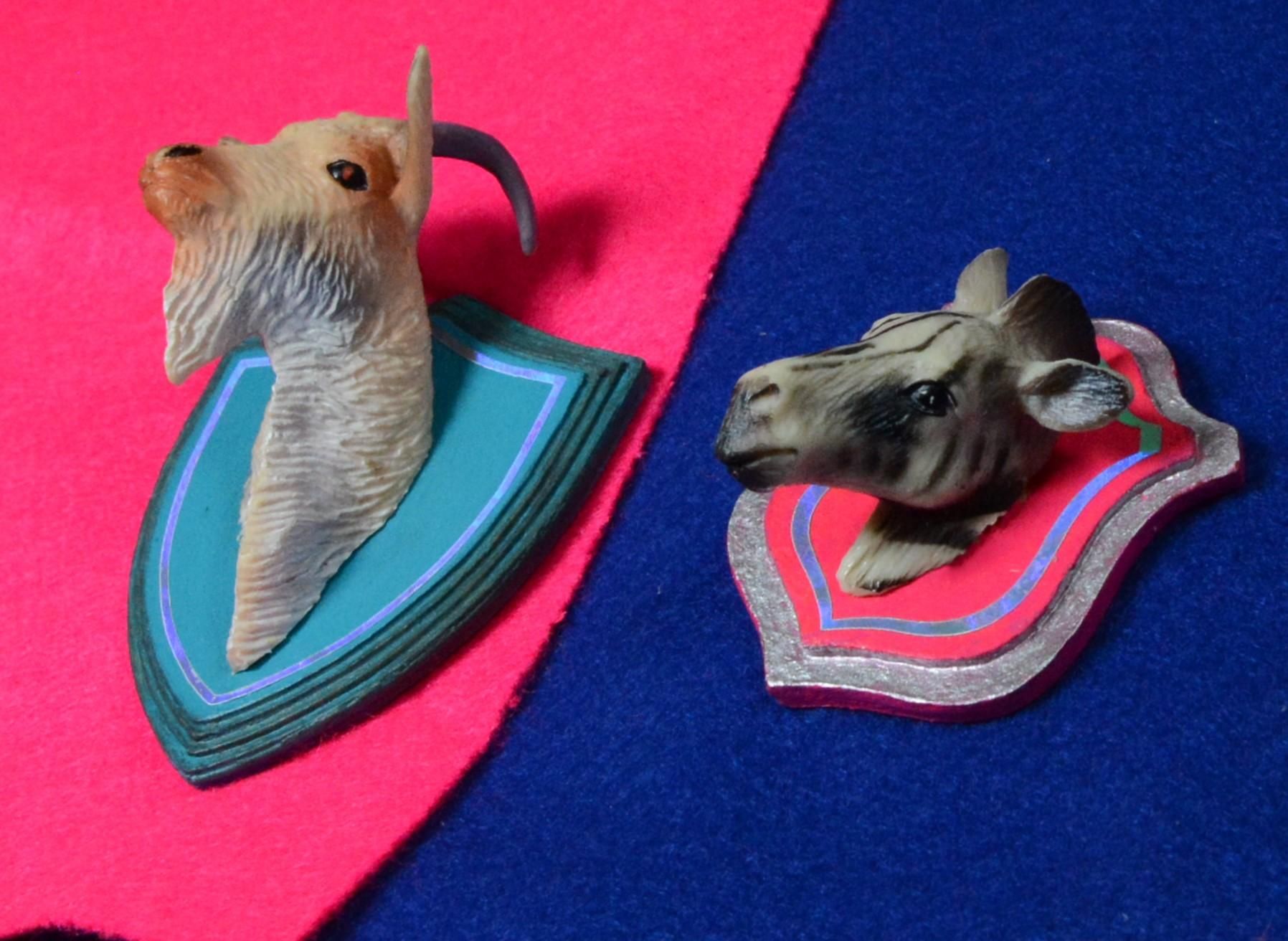 Miniature Animal Head Mounts Faux Taxidermy Brooches 6 Steps (with