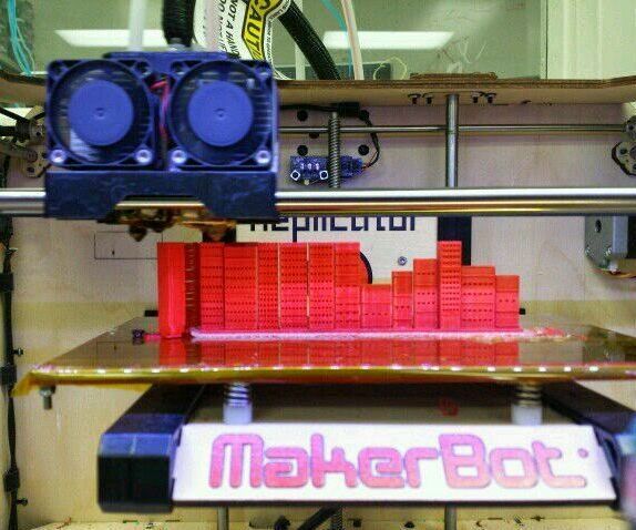 3D Printed Skylines Based on Musical Input