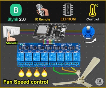 IoT Project Using ESP32 Blynk With Fan Speed Control and Sensor : 16 ...