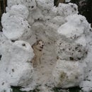DIY Dog Snow Fort