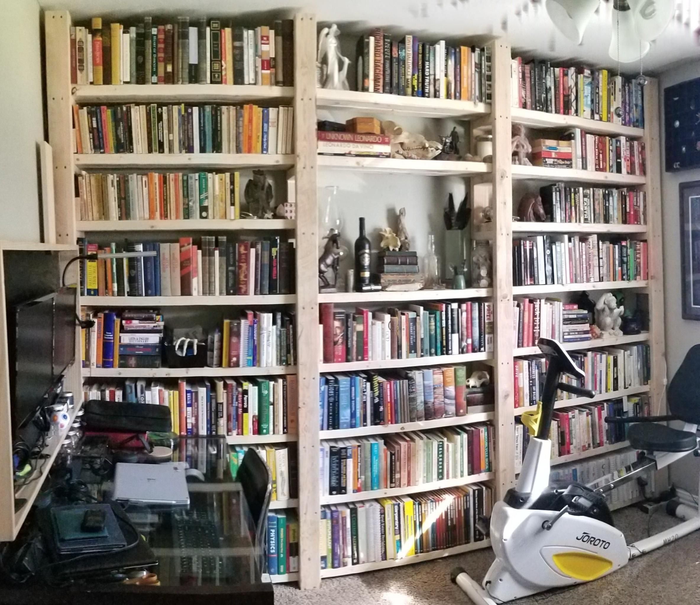 Inexpensive, Heavy Duty, Easy to Move, Rental Friendly, Floor Standing, Ladder Book Shelves