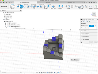 Set Up Toolpath for Square Shape
