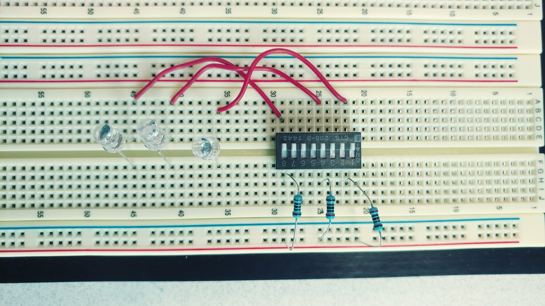 Connecting the LEDs to the Switch Block