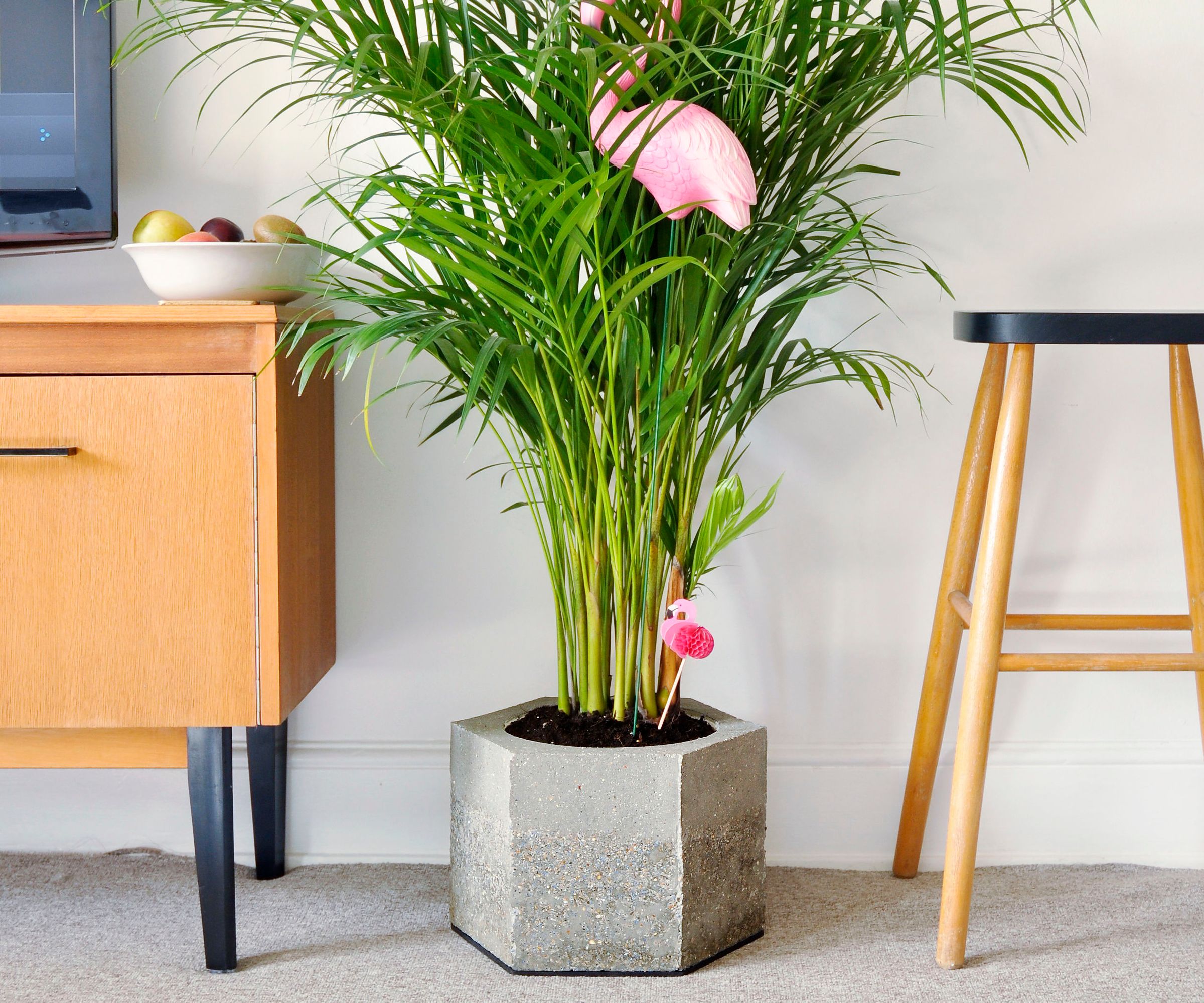 Concrete Hexagon Plant Pot