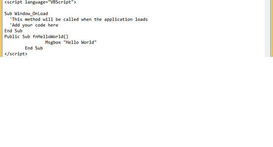 Designing a Simple HTML Application (HTA)