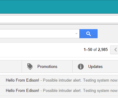 Email With Intel Edison (Intruder Alarm)