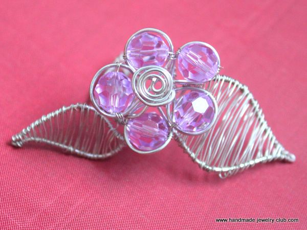 Flower and Leaf Ring Jewelry Making Tutorial