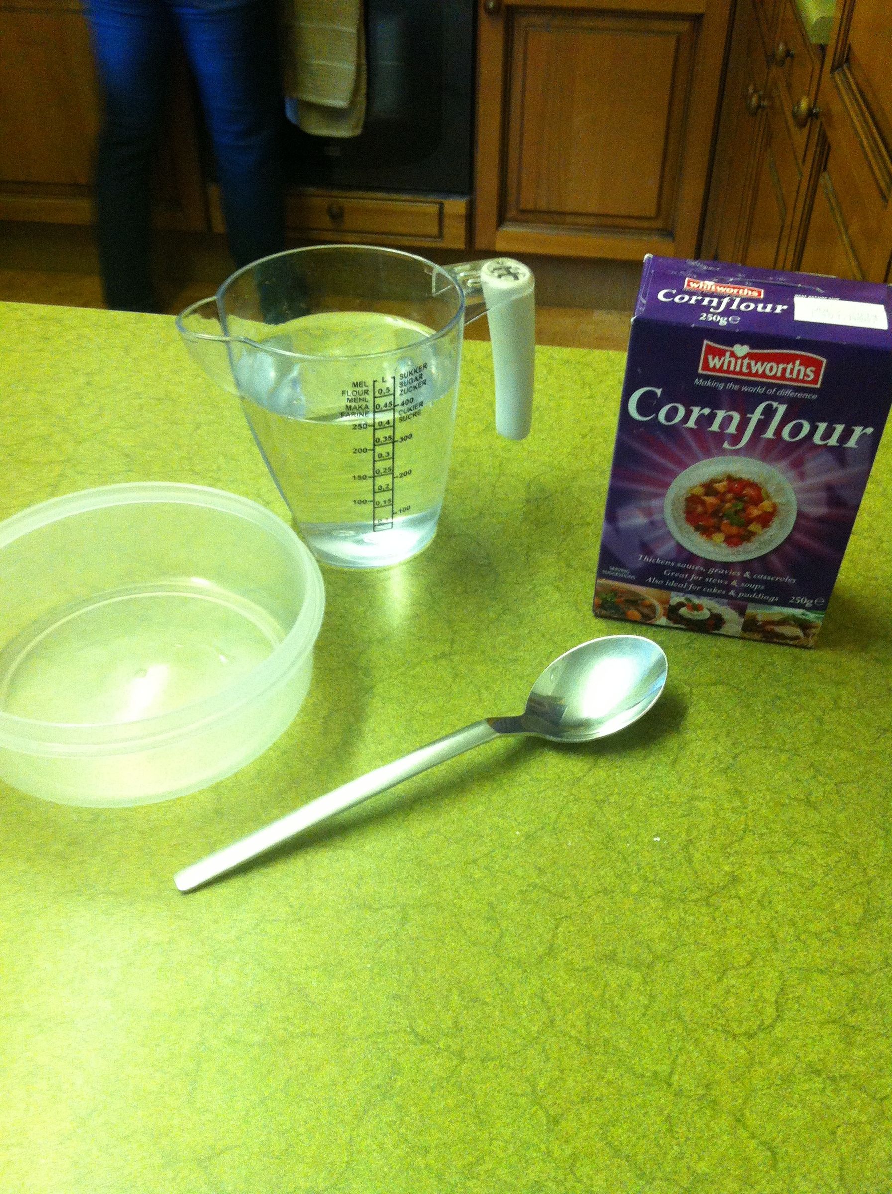 FUN Gloop Corn Flour Experiment 5 Steps Instructables