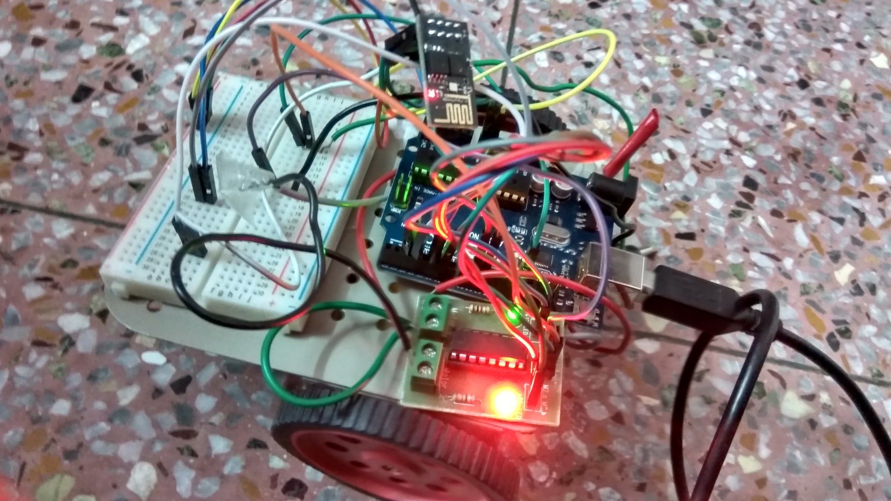 Wi-Fi Controlled Bot Using Arduino UNO & ESP8266 : 3 Steps (with ...
