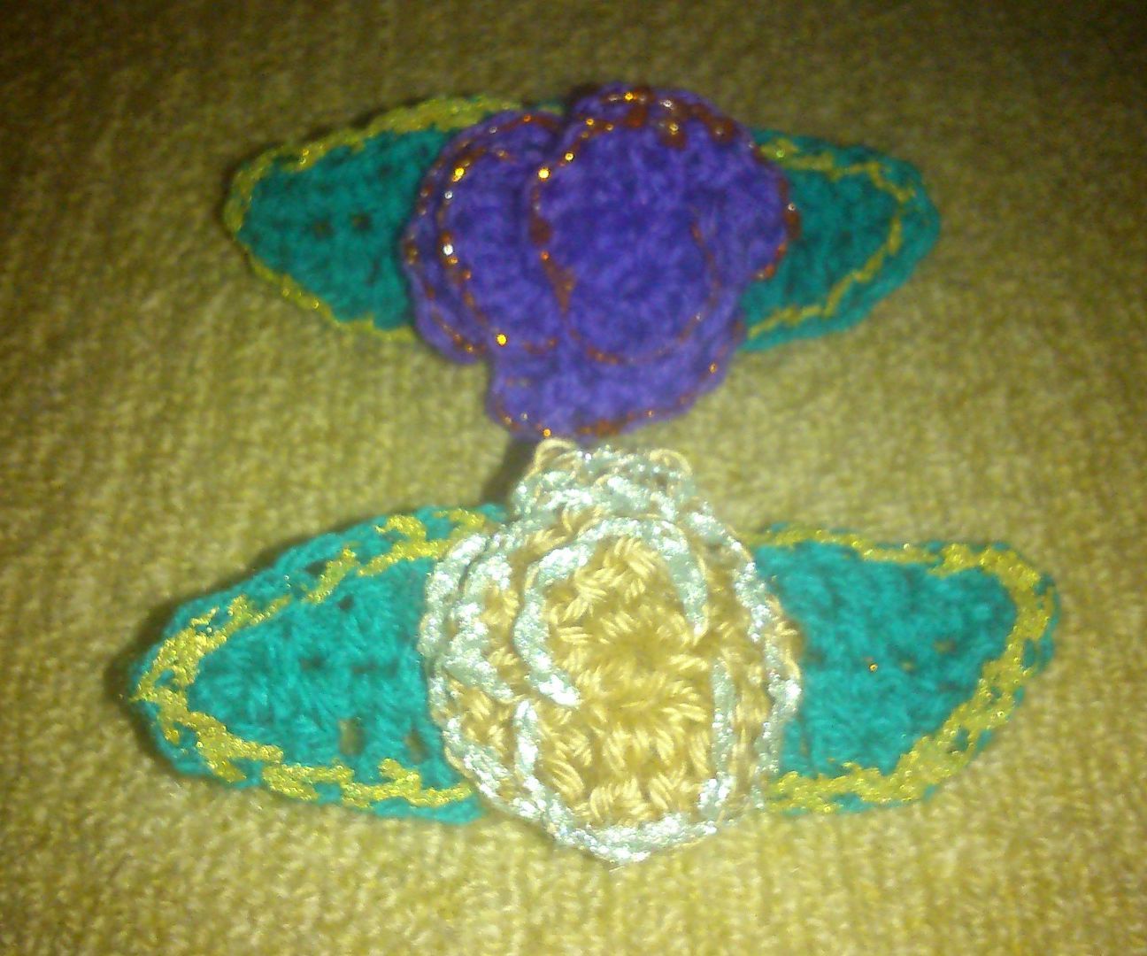 Crochet Flower Bud Brooch