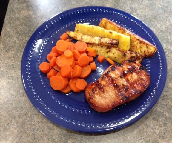 Brown Sugar and Pineapple Glazed Grilled Pork Chops