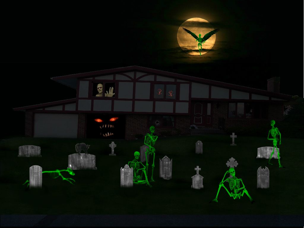 House on Halloween Using Pixlr