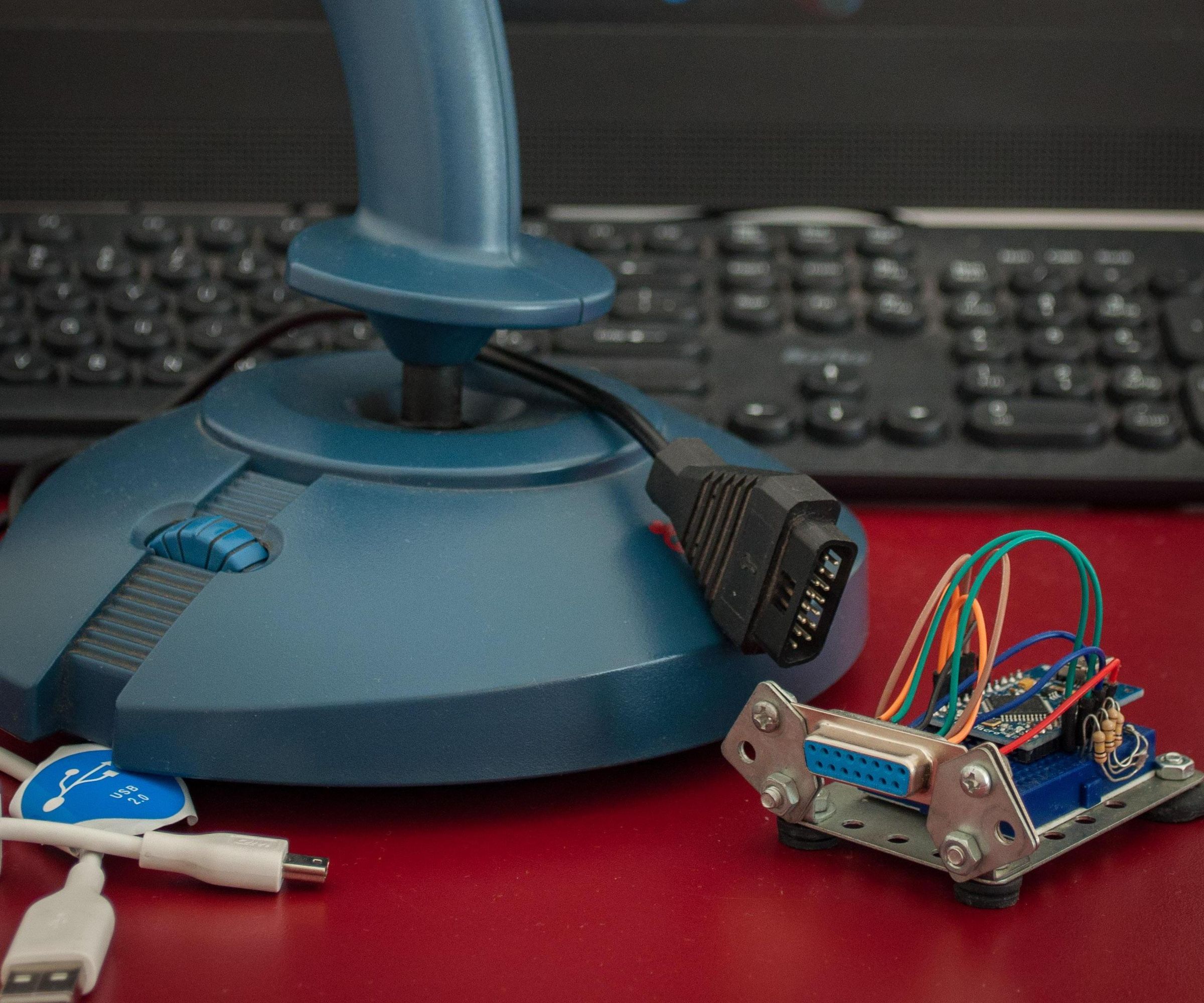 DB-15 Joystick Adapter Device With Arduino