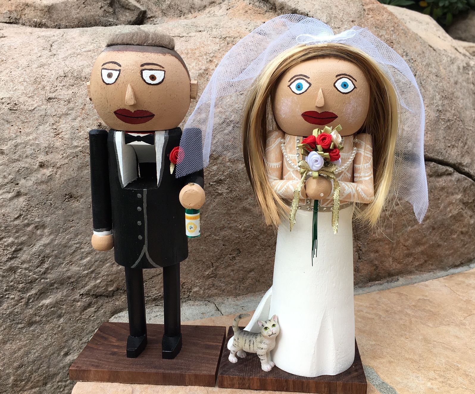 Bride and Groom Nut Crackers. 1/7/17 Wedding