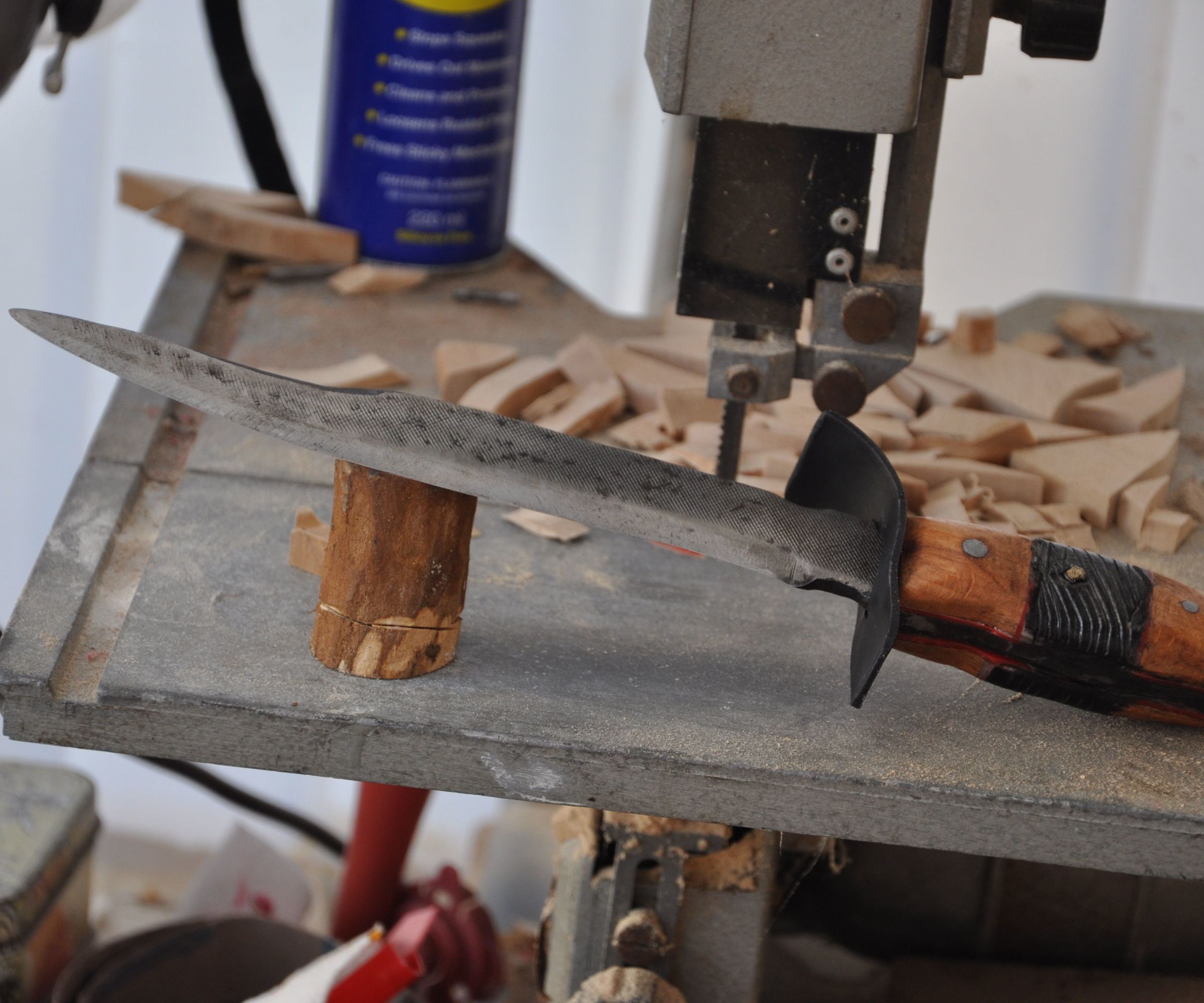 Knife forged from a file  