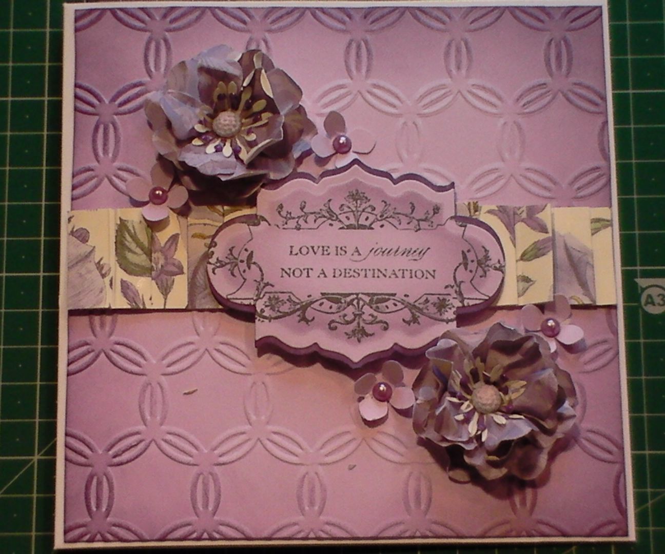 How to Make a Anna Griffin Purple Floral Border Card