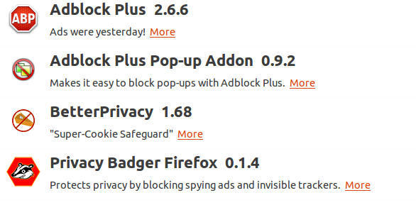 Extensions to Block Pop-ups and Trackers