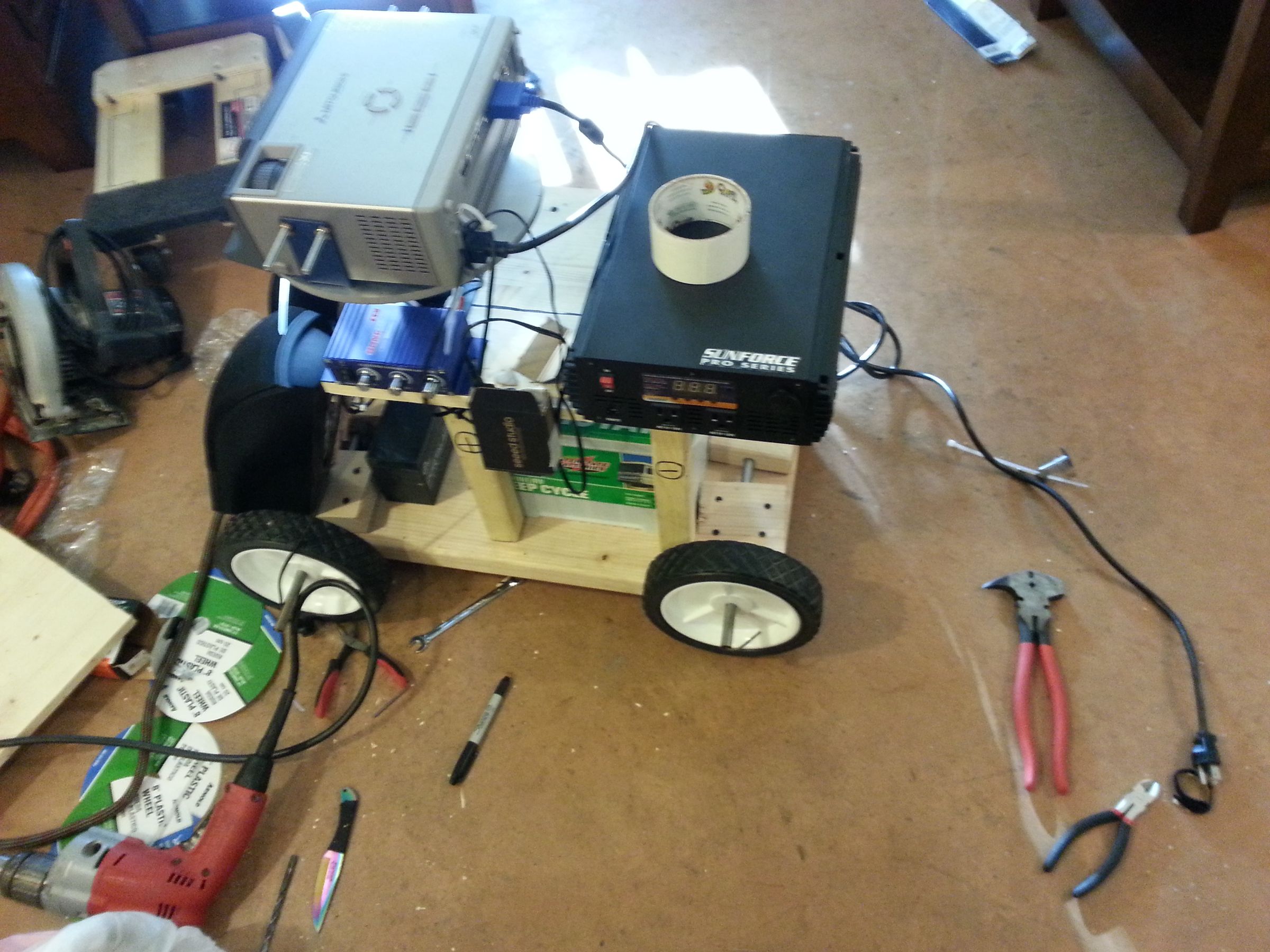 Portable Outdoor Projection Cart Instructables