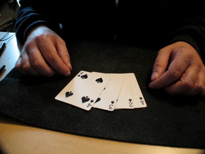 Show the Only Cards As Being Ace Through Four of Spades