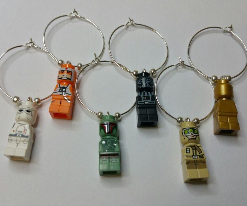 Lego Wine Glass Charms