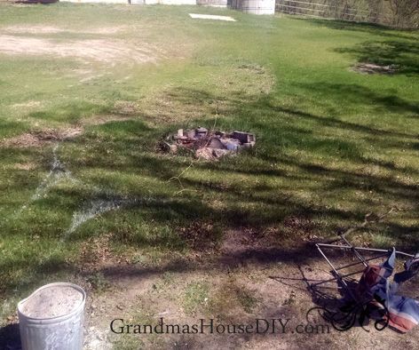 Beachy Low Maintenance Backyard Fire Pit Tutorial