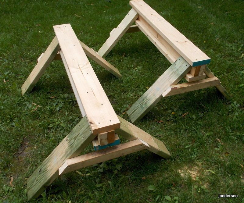 Heavy Duty I-Beam Saw Horses