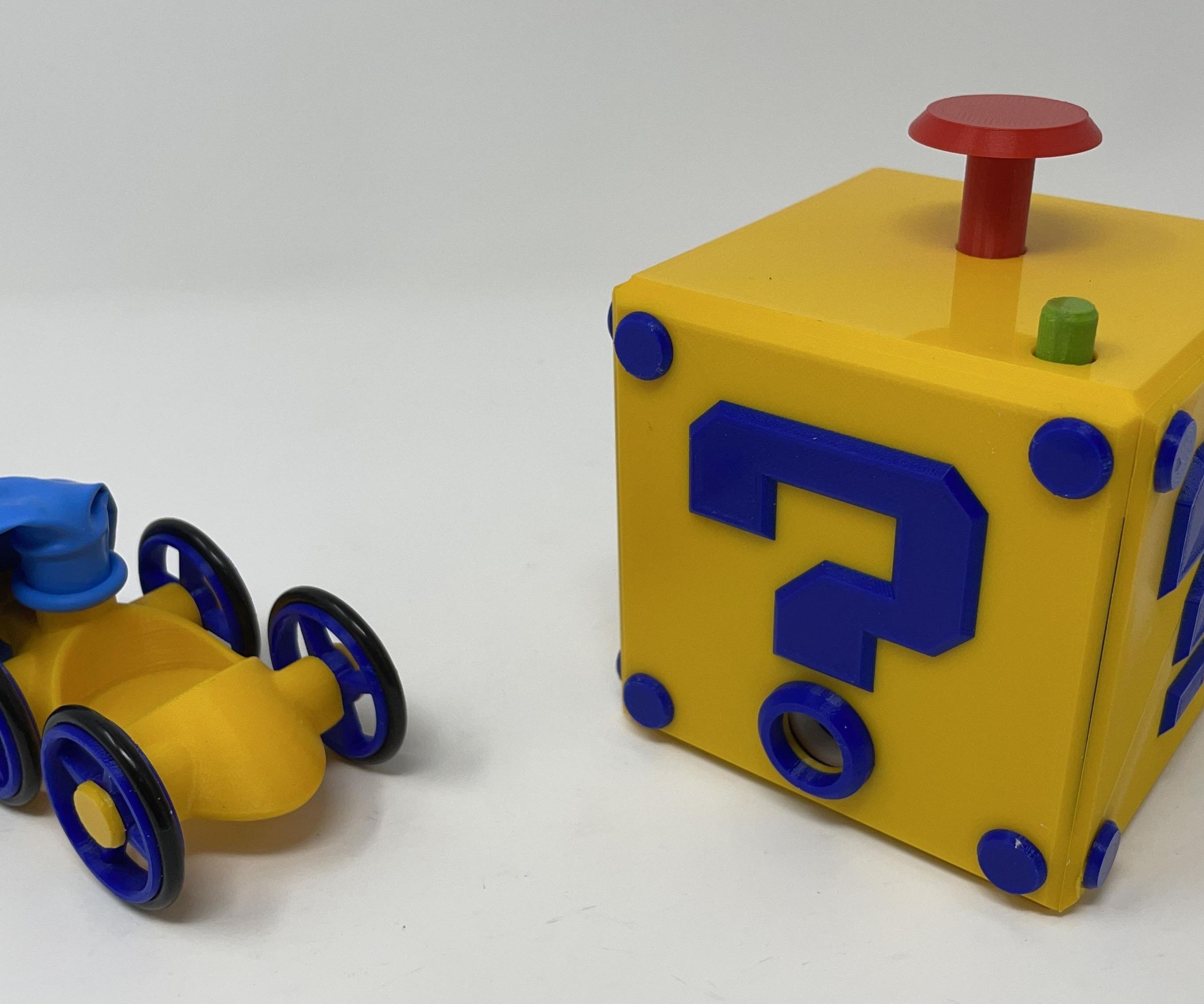 A 3D Printed Balloon Powered "Jet" Car With Inflator.