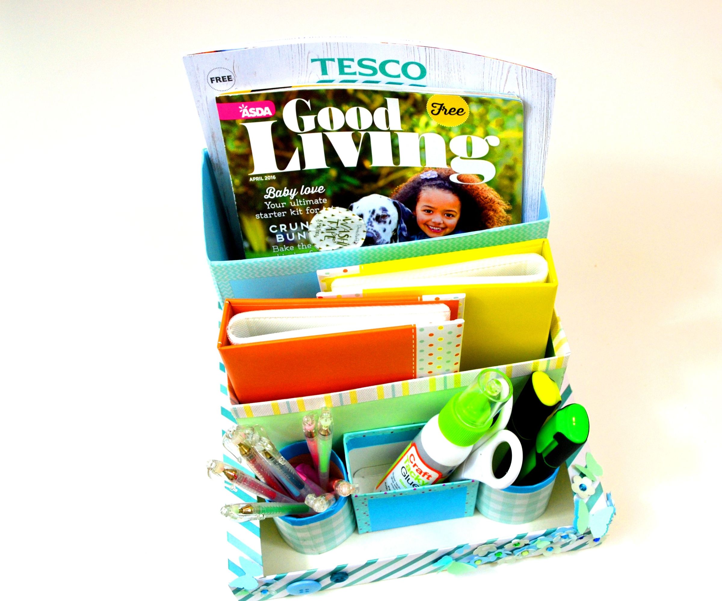 DIY Desktop Organizer : Room Decor - Recycle Cereal Boxes and Toilet Paper Rolls - Giulia's Art