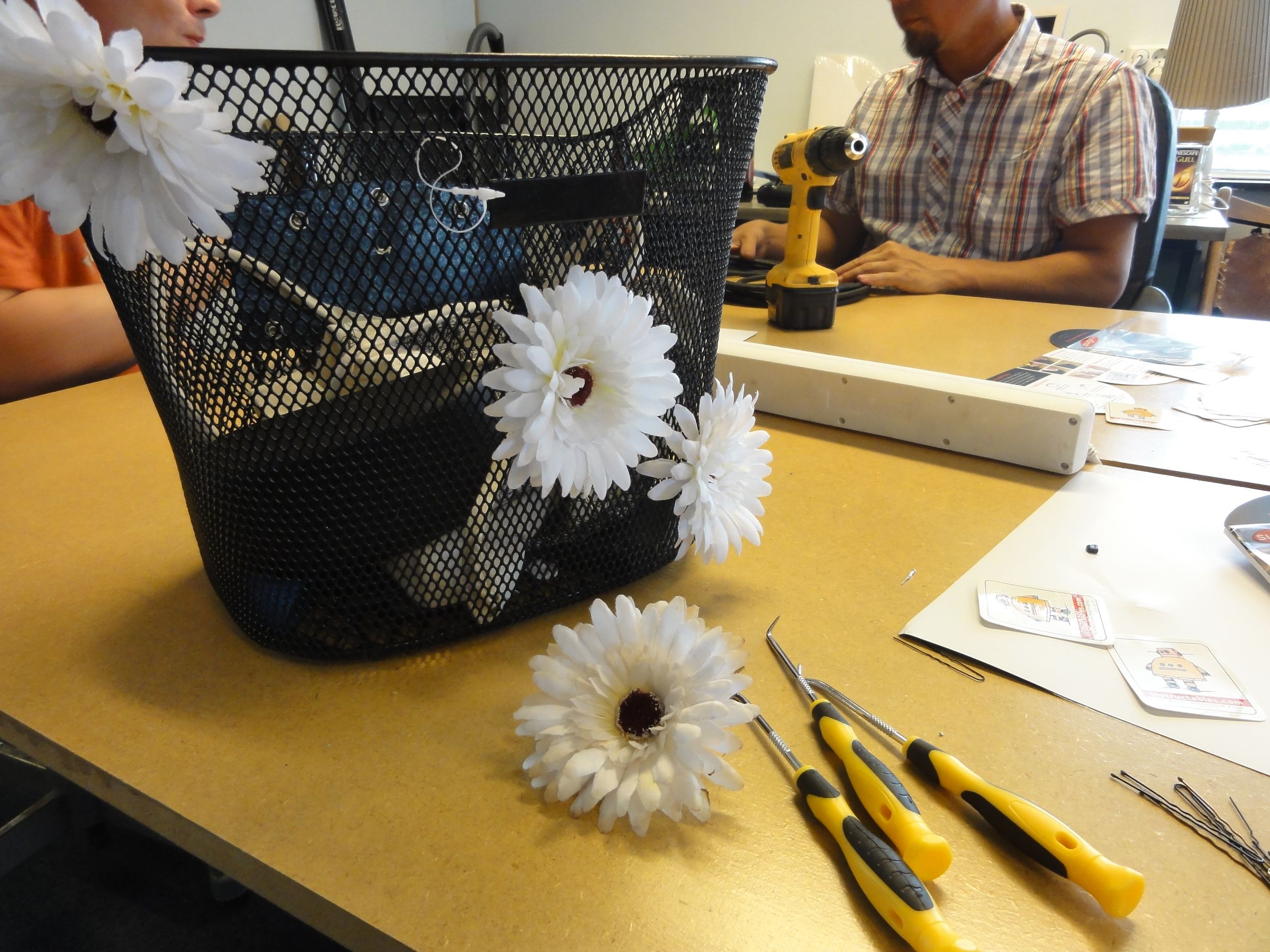 Making Flowers Actually Stick to Basket