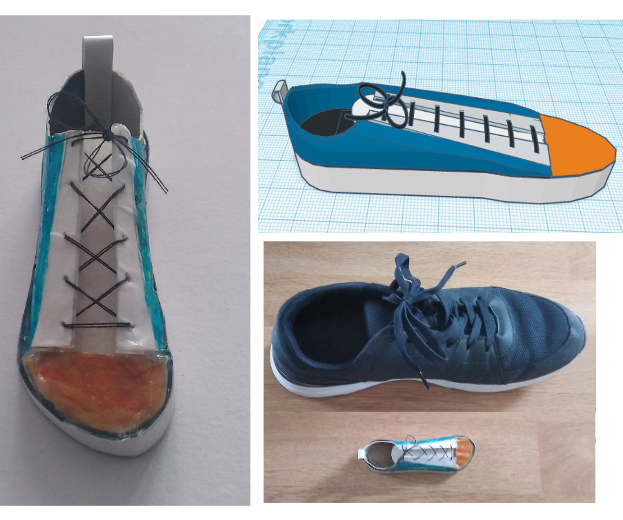 Small Shoe From Cardboard